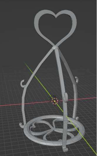 Heartshaped Wire Cup&Saucer Holder
