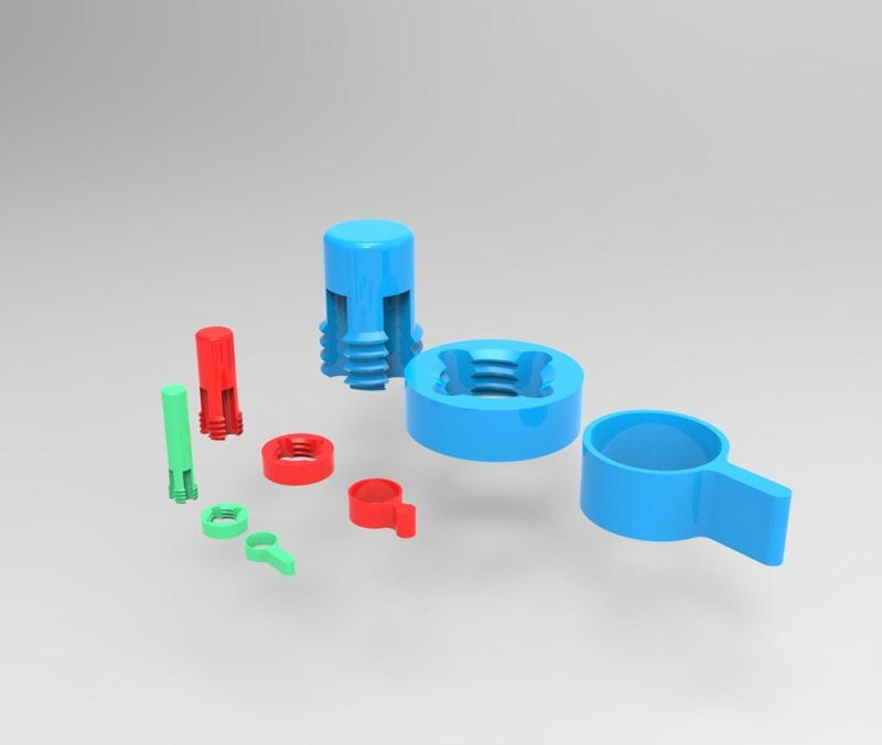 threaded tap, male and female