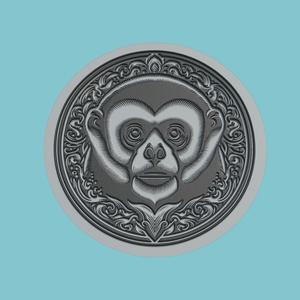 Gibbon Medallion Gibbon 3d Print Model
