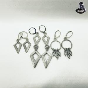 Diamond Shaped Earrings - 3 Designs - Print in Place - No Supports