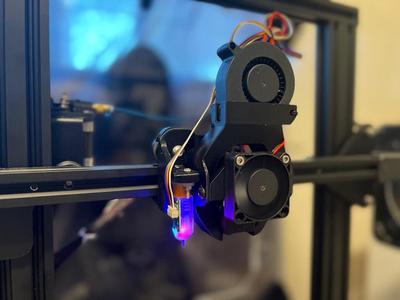 Ender 3 V2 Hotend & Part Cooling Duct (Adjustable Height)