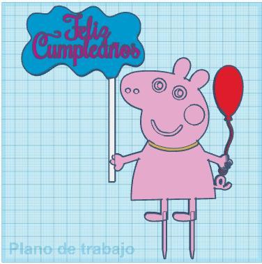 Topper "Peppa's Happy Birthday".