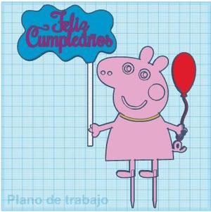 Topper "Peppa's Happy Birthday".