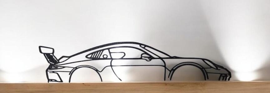 Porsche 991 Cup Car Silhouette – Automotive Décor