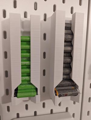 Skadis Mountable Battery Dispensers (AA & AAA) [Remix]