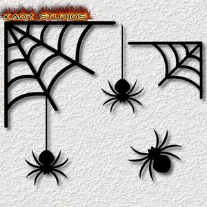 spiders webs pack with spiders wall art spiderweb wall decor pack of 4