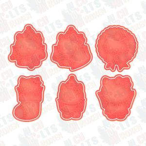 Christmas Hello Kitty cookie cutter set of 6