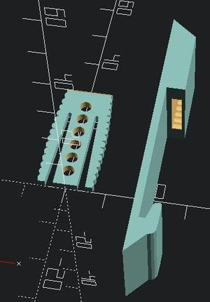 DIN Rail Clip Openscad Model