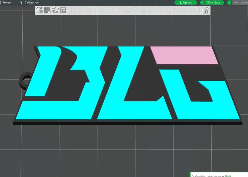 BLG (Bilibili Gaming) logo keychain