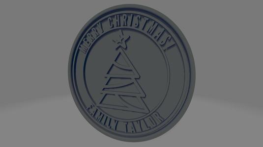 The Taylor Family’s Personalized Christmas Coaster - Festive and Unique!