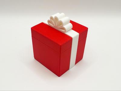 Present Box - with removable ribbon