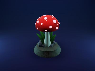 Glimmer Hollow Cap Mushroom – 3D Printable Fantasy Mushroom Terrain Decor for Tabletop and Display