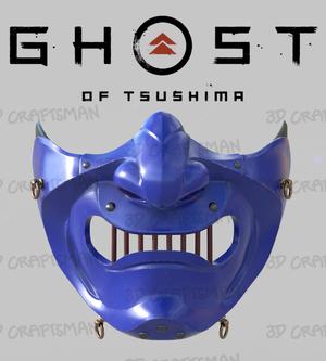 Ghost of Tsushima - Fan Art Cosplay Seiryuu's Mask 3D Print