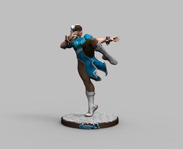 Street Fighter Chun Li - 3D Printing Model Diorama