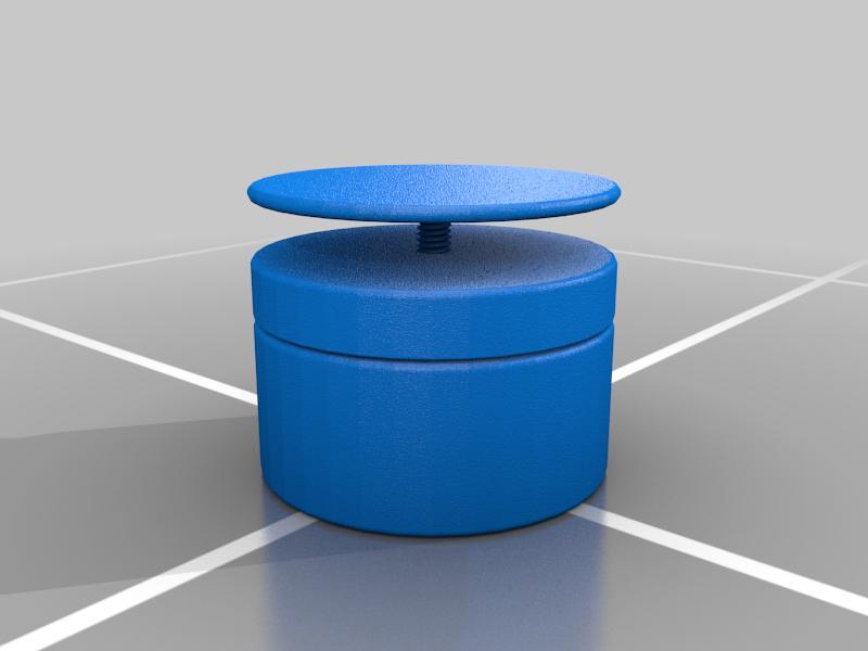 Pressed Powder Jar Capped Unscrewed