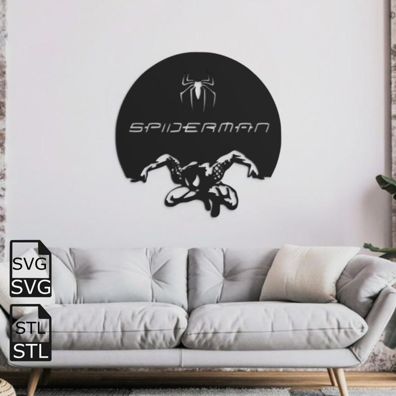 Spiderman 2D Wall Art STL SVG