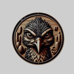 Road Runner Cartoon Medallion for CNC Router Laser & 3D Printer
