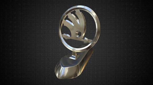 skoda logo hood ornament