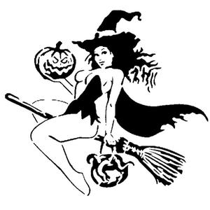 Witch stencil