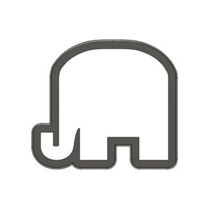 Republican Elephant Cookie Cutter (3 Sizes)