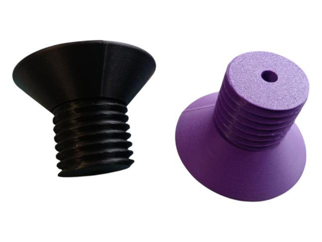 Wall-mounted clothes hanger with screw.