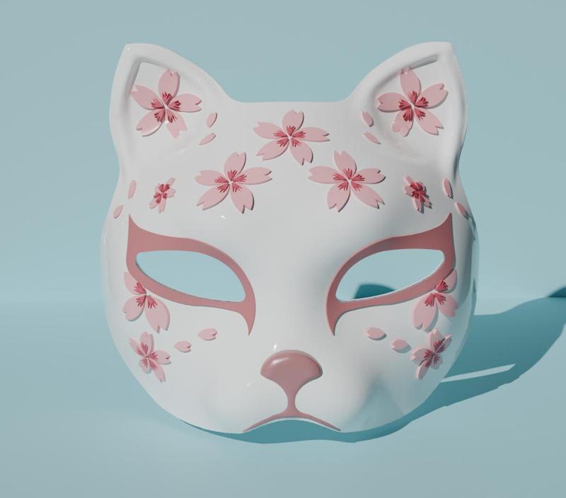 Anime cosplay mask: Kitsune - Anime cosplay mask: kitsune