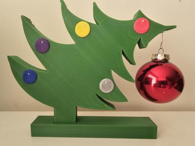 Leaning Tree with Decorations