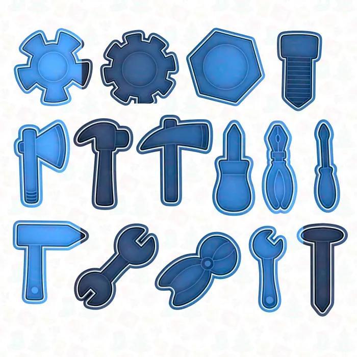 Tools cookie cutter set of 15