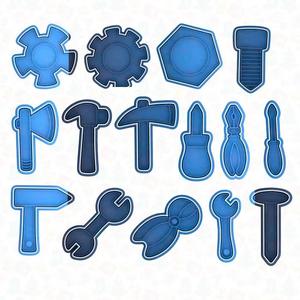 Tools cookie cutter set of 15