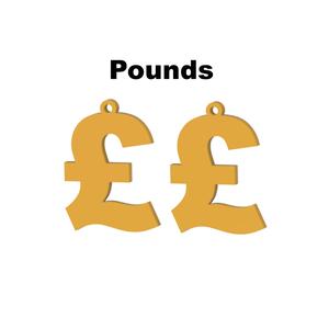 Pound Sign Earrings 💷 - 3D Printable Jewelry