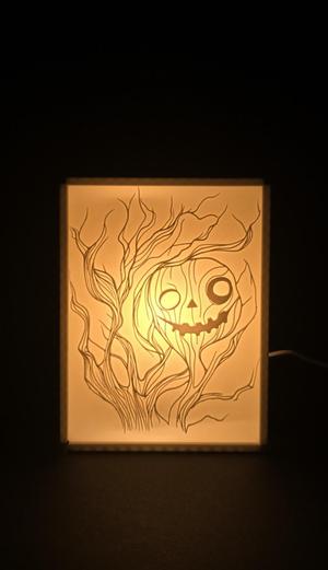 HALLOWEEN HAUNTED FRAME LAMP -  3D MODEL