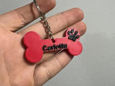 bone key ring dog / cat