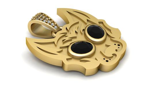 Tiger Face Pendant 3D printable model