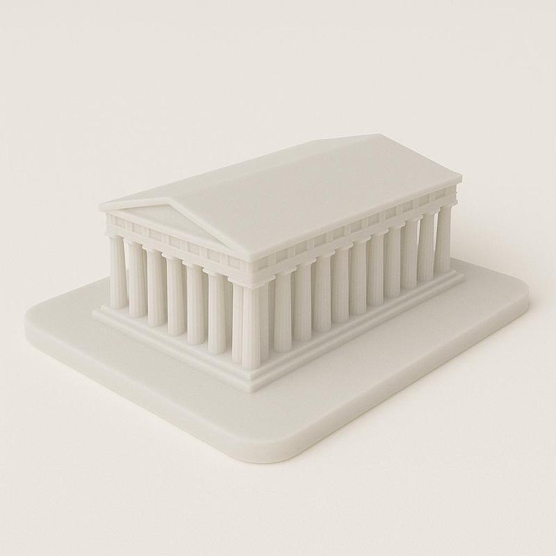 Parthenon – Minimalist 3D Printable Ancient Greek Temple Model