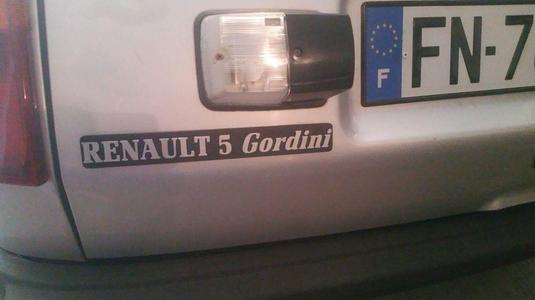 monogramme renault 5 gordini /  renault 5 gordini monogram