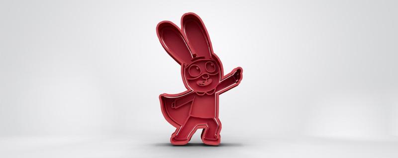 Simon rabbit costume cookie cutter from Simon rabbit