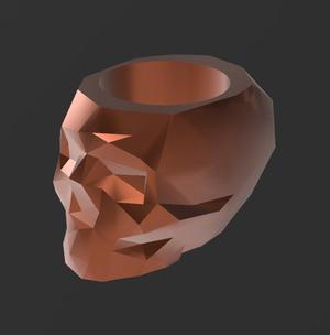 Low Poly Skull Matte