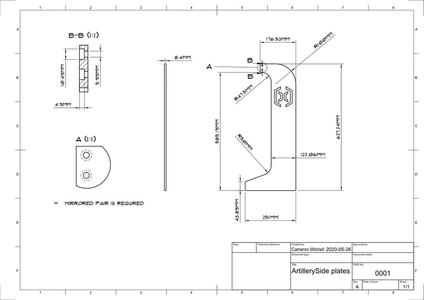 Artillery Sidewinder X1 support up rights