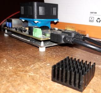 Adapter for 40 mm fan to 20 mm radiator - cooler for ARM CPUs