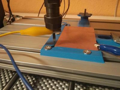 PCB clamp set up 1830 cnc mill