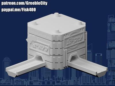 GreebleCity Cyberpunk: Modular Road network L
