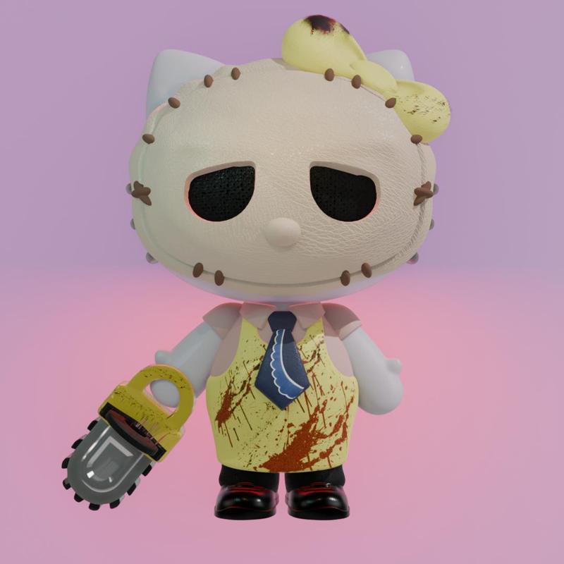 HELLO KITTY LEATHERFACE - TEXAS CHAINSAW MASSACRE