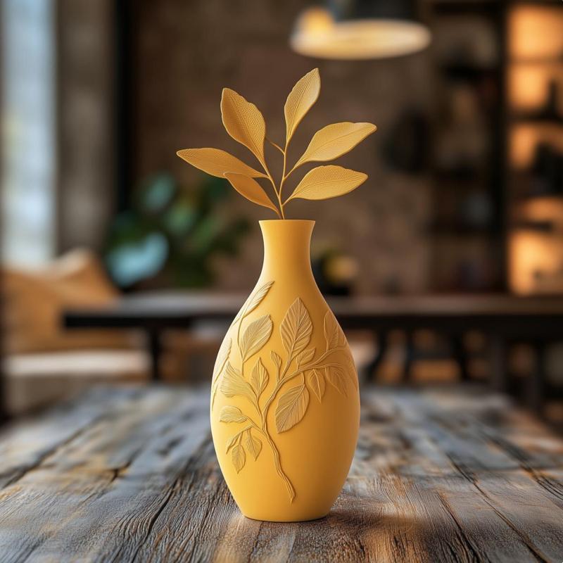 Golden Leaf Vase - Nature-Inspired Elegance for Your Home