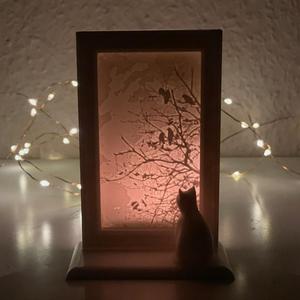 cat looking out the window