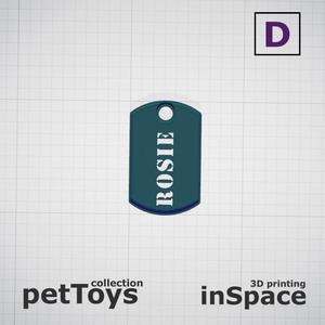 Pet - Dog - Tag - Rosie - Army - Customized -