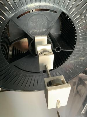 Filament  bearings spool holder for wall rail system(F-system). Can be used with 1Kg, 3Kg, 5Kg filaments.
