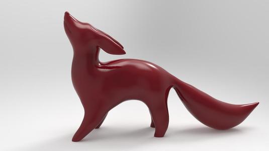 decorative fox alebrije