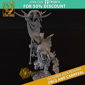 Warchief on Foot - Orcs and Carnival vol.2 - Titan Forge Miniatures October 2024