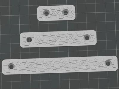MLOK rail covers, replicating the texture of Daniel Defense rail covers