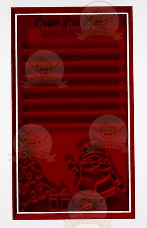 Set of cookie cutters and markers Santa Claus card